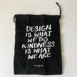 Kurt Geiger London Unique Design Dust Bag Travel Storage Black 10" x 13"